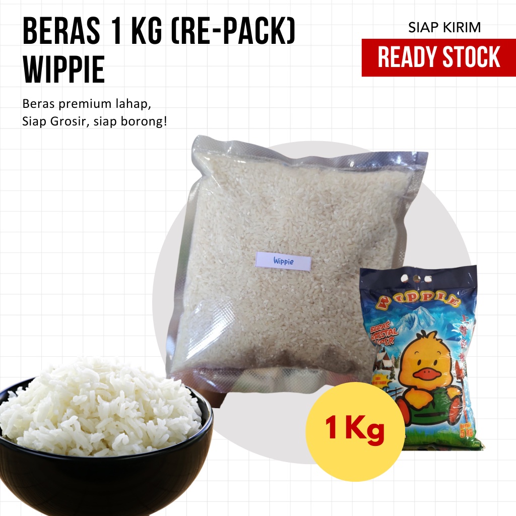 

Beras Kristal Super Wippie 1kg | Dikemas ulang