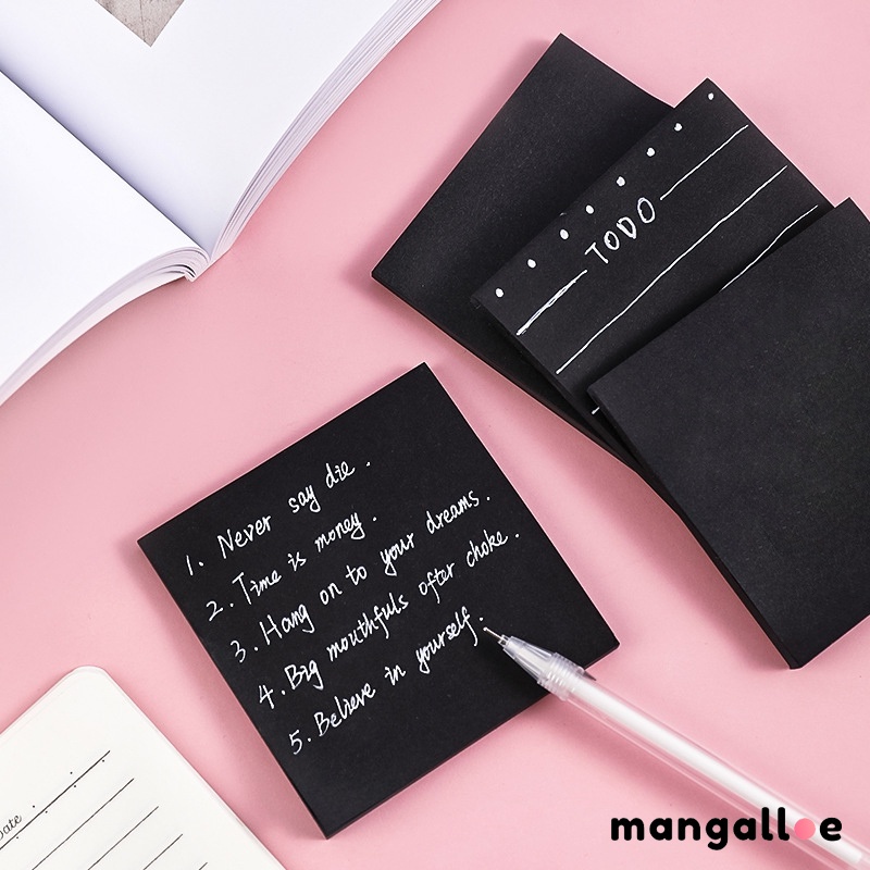 

Catatan Tempel Hitam Polos Alat Tulis Kantor Siswa -MGG