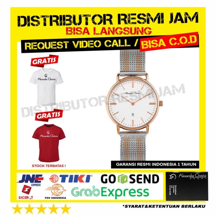 Jam Tangan Alexandre Christie Couple AC 8582LD - 8582MS AC8582LD