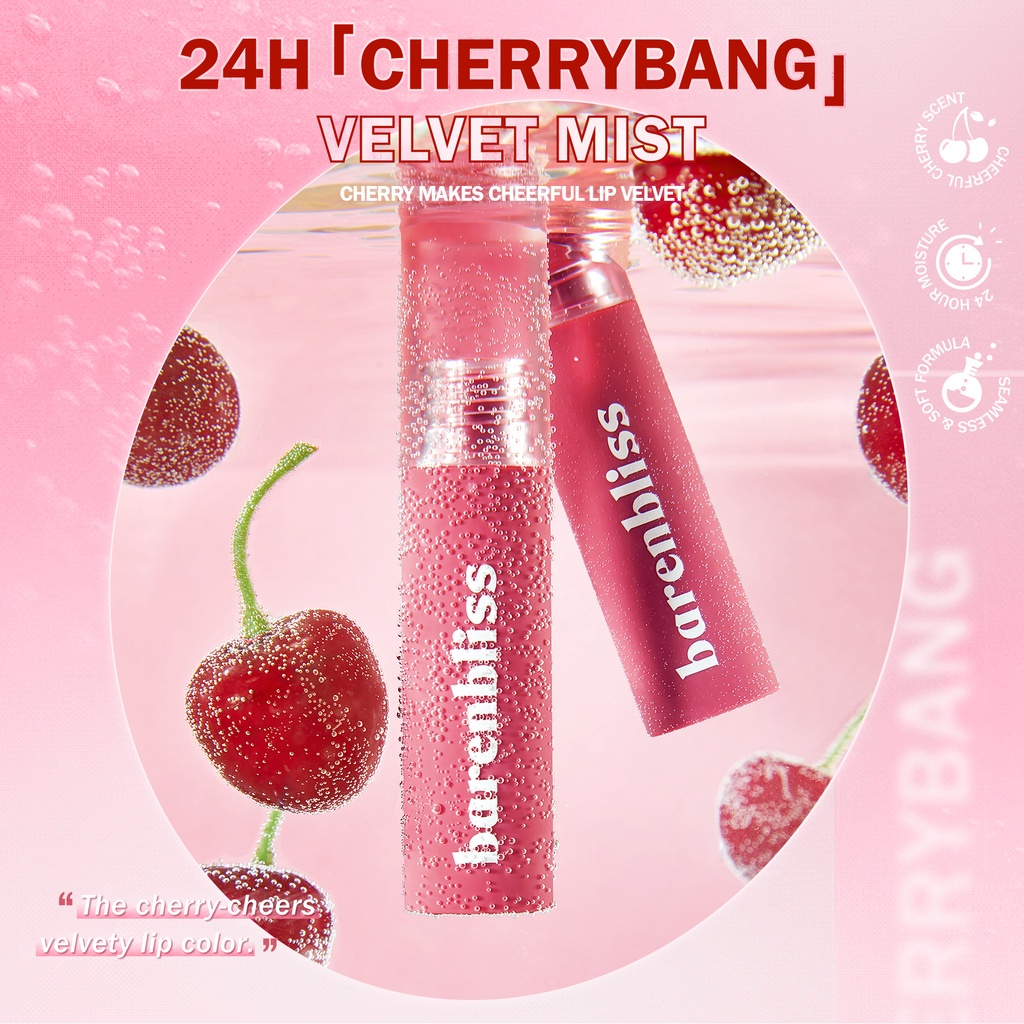 Barenbliss Cherry Makes Cheerful Lip Velvet 01 Blushed Moment 2.5g