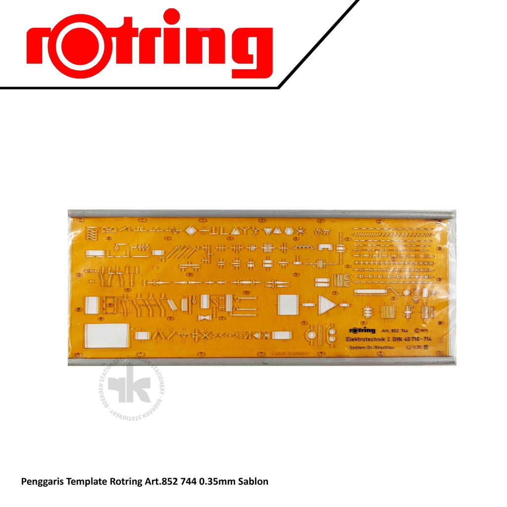 

Rotring Penggaris Template / Sablon Elektrotechnik I Art.852 744 0.35mm DIN 40710-714