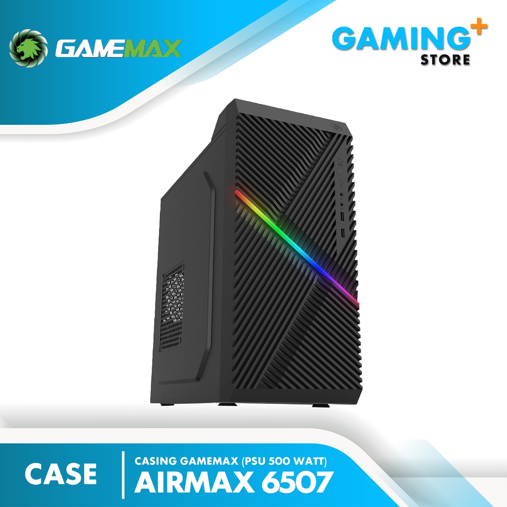 Gamemax Airmax Casing 6507 Include PSU 500W MICRO ATX - PC CASE