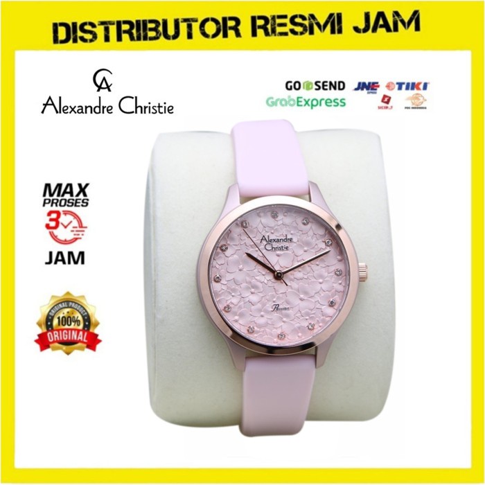 Jam Tangan Wanita Alexandre Christie AC 2A03 AC2A03 Pink Rosegold