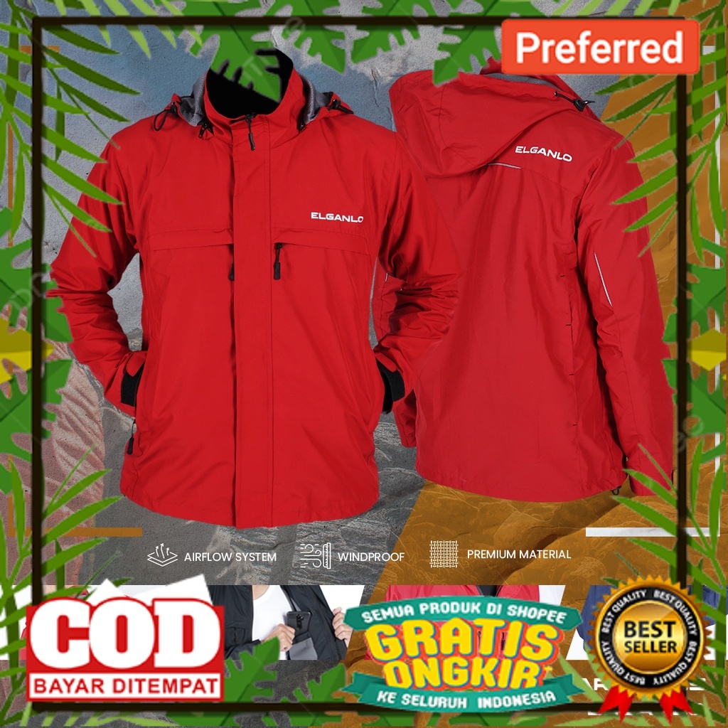 SUPER BIG PROMO /ELGANLO - BISA COD JAKET HARIAN MOTOR PRIA WINDBREAKERS ANTI ANGIN OUTWEAR KOREAN S