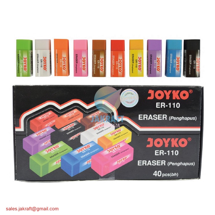 

larva_mart1 Penghapus Pensil Pelangi JOYKO ER-110 Warna Warni 10 Warna Rubber Lucu
