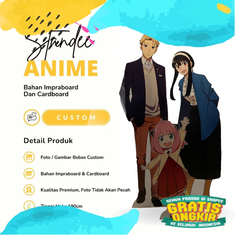 Standee Anime Custom Real Size/Blue