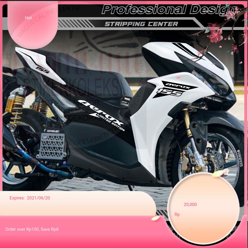 STIKER STRIPING AEROX NEW CUTTING STICKER VARIASI AEROX NEW AX-03