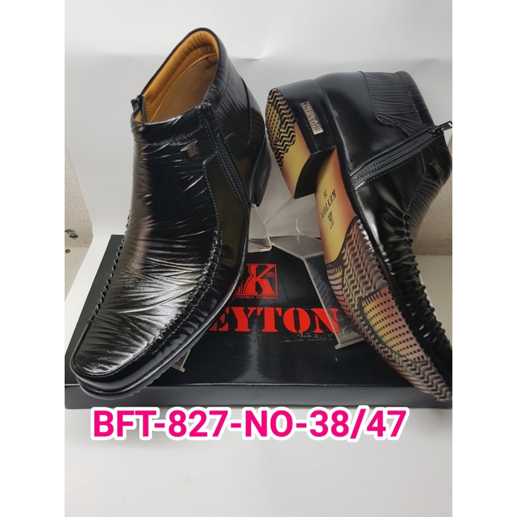 KEYTON SHOES - SEPATU BOOT FORMAL PRIA (BFT-827 HITAM)