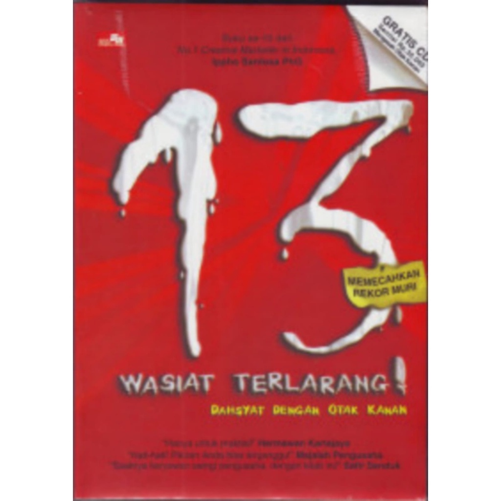 13 Wasiat Terlarang  dahsyat dengan otak kanan oleh Ippho Santosa
