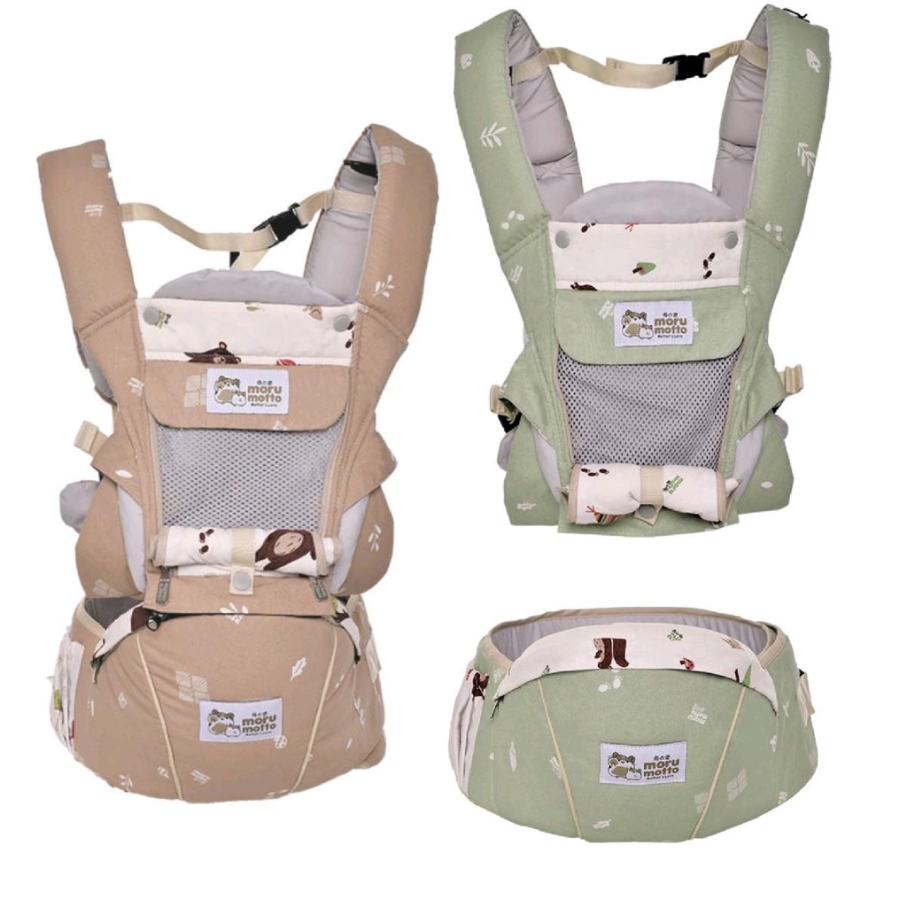 Moru Motto Hipseat SSC WOODLAND gendongan Bayi depan bear and friend series MMG4004 & Pigeon Series 