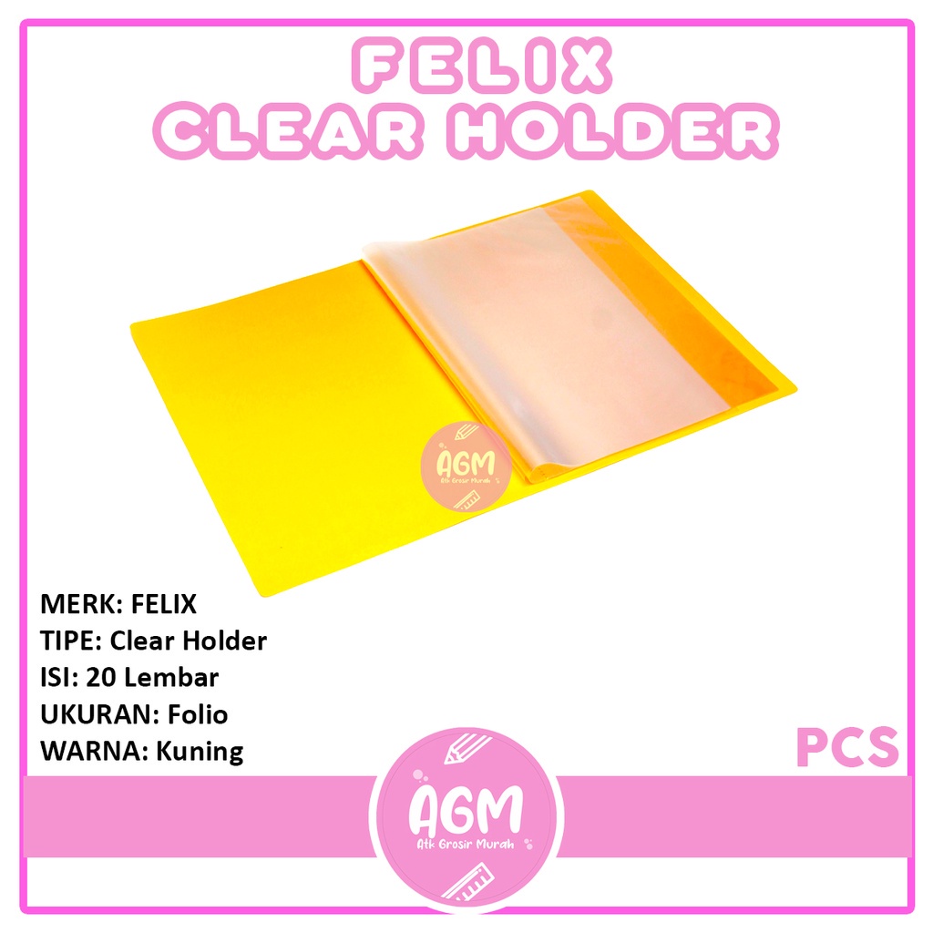 

FELIX - Clear Holder 20F Kuning - Pcs