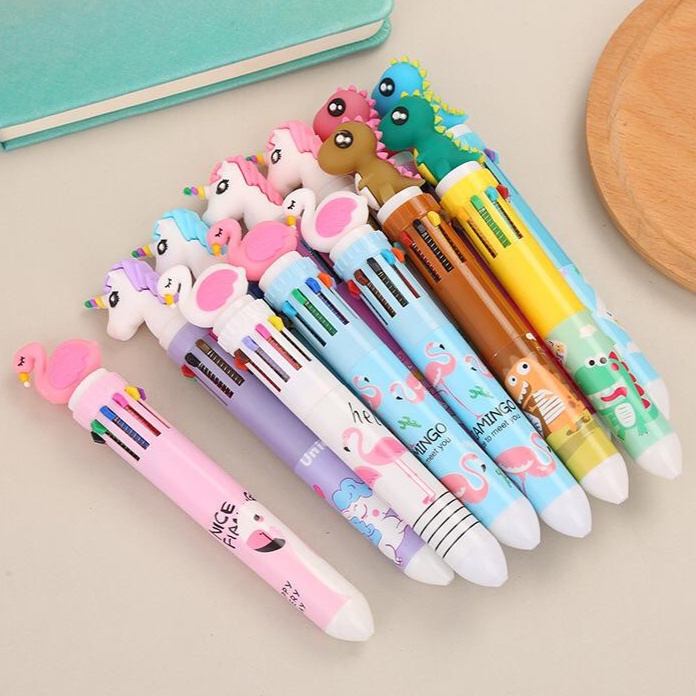 

Pena 10 Warna Sanrio Pen Bolpen Pulpen Gelpen Karakter Tinta Warna Warni Pom Purin Kuromi Click Cute Unicorn