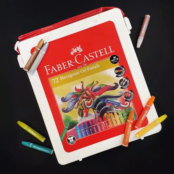

[New] Crayon oil pastel hexagonal Faber castell 72 colour