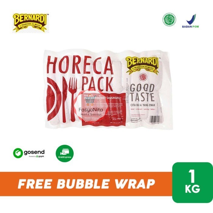 

BEEF SAUSAGE BERNARDI / SOSIS SAPI BERNARDI HORECA PACK 1 KG - FasyAnita Mart Denpasar