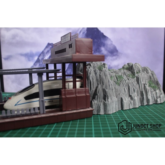 MAKET TEROWONGAN GUA JALAN MOBIL KERETA API - DIORAMA MINIATUR - MODEL 2