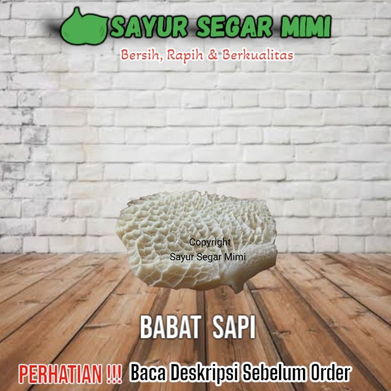 

Babat Sapi - Sayur Segar Mimi Palembang