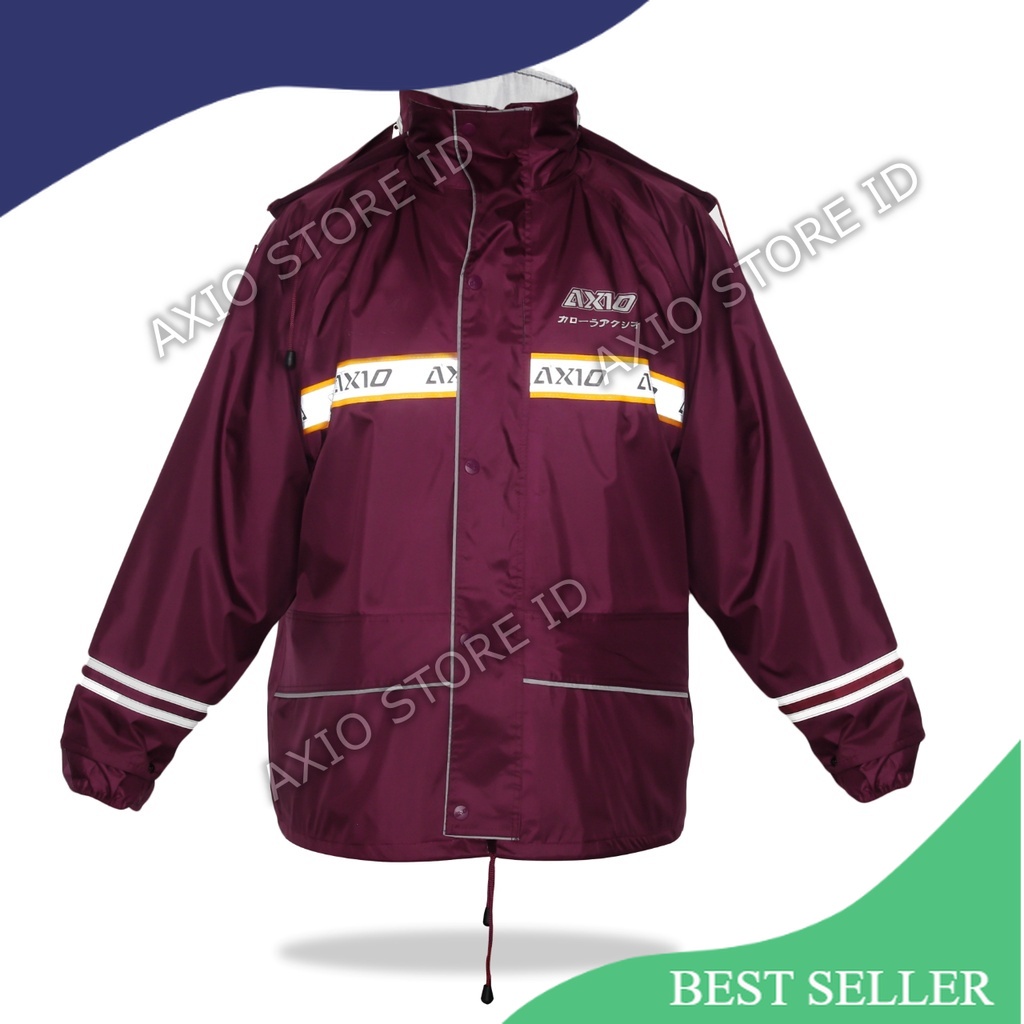 Jas Hujan Jumbo Axio XXXL Merah Maroon Original/Rapat