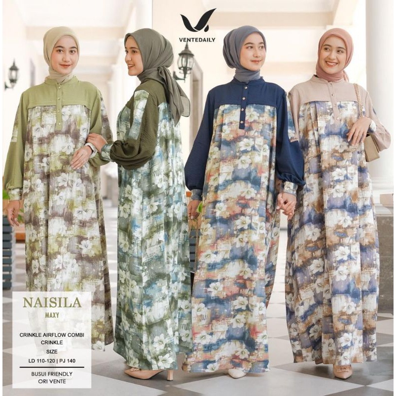 BAJU WANITA TERBARU VIRAL BEST SELLER (NEW) GAMIS DRESS WANITA FASHION MUSLIM // NAYSILA MAXY BY VEN