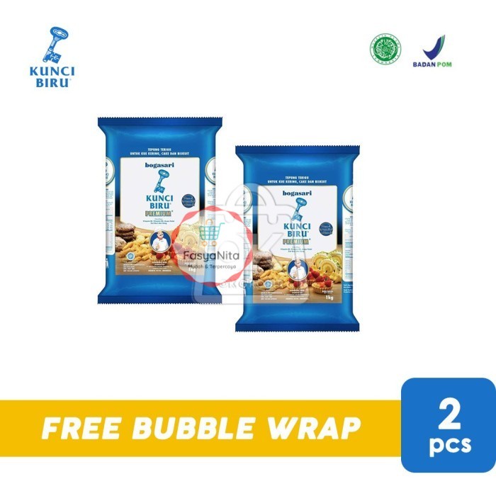 

Tepung Terigu Kunci Biru 1kg x 2pcs PREMIUM - FasyAnita Mart Denpasar