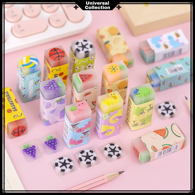 

PENGHAPUS PENSIL MOTIF BUAH ANIMAL BOLA / STIP PENGHAPUS LUCU