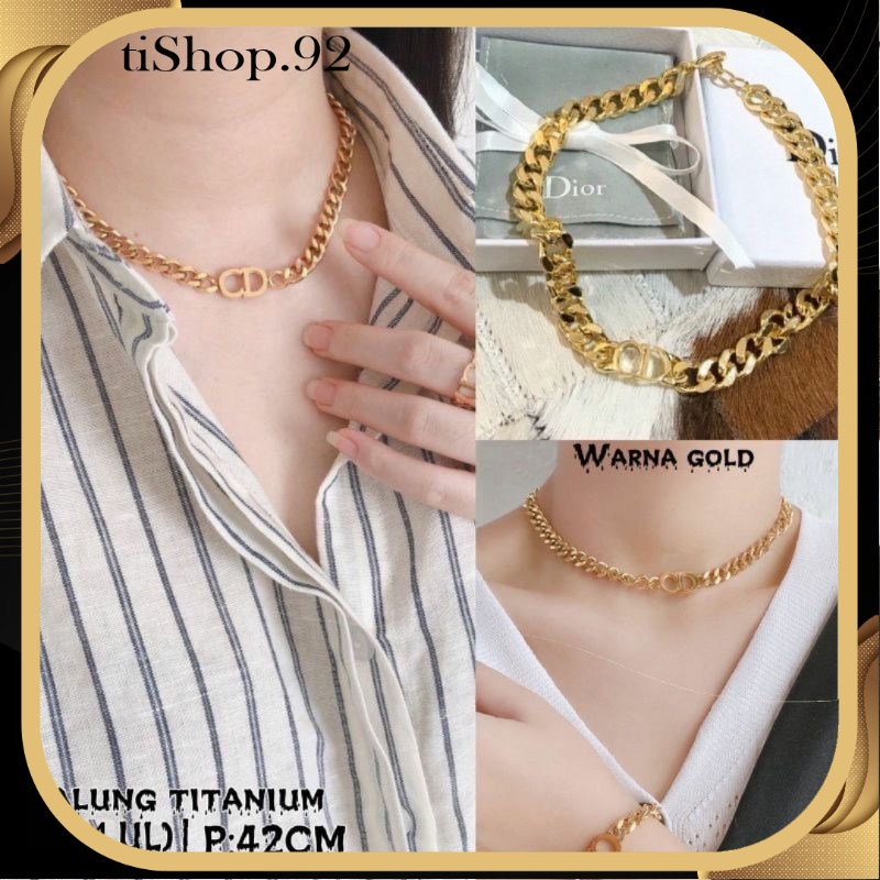T92 Kalung titanium fashion CD Rantai