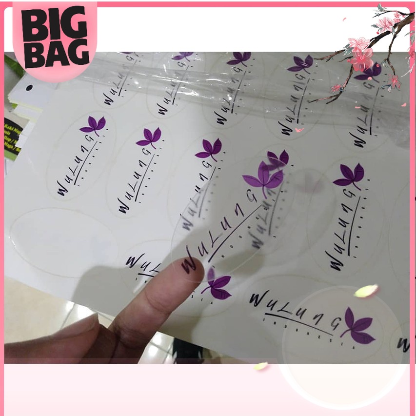 

Cetak Stiker Label / Cromo / stiker cutting / vinyl / stiker bening /stiker transparan Free Desain