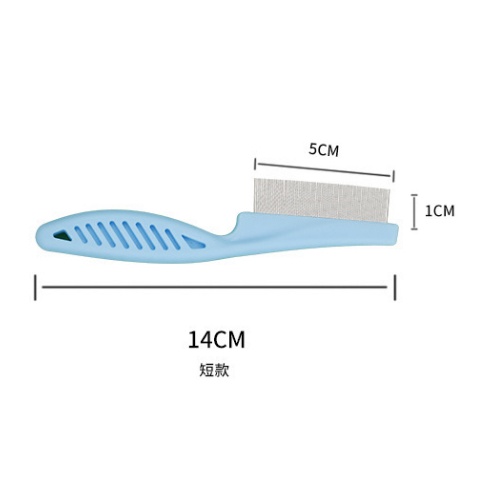 DSM Sisir Bulu Kucing Anjing Panjang Jarum Stainless Steel Halus Serit Kutu Anjing Kucing Perawatan Hewan Peliharaan Gagang Panjang Premium