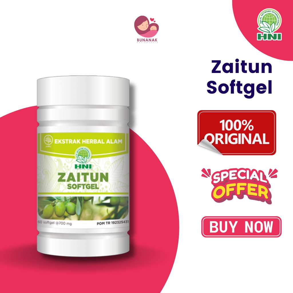 

- Zaitun Softgel - Menjaga kesehatan dan daya tahan tubuh - HNI BPOM - Produk Herbal