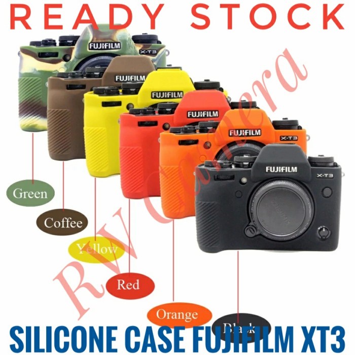 Silicone Case Fujifilm XT2 XT3 Sarung Karet Silicon Silikon Fuji X-T3 T2 Armor Skin Soft
