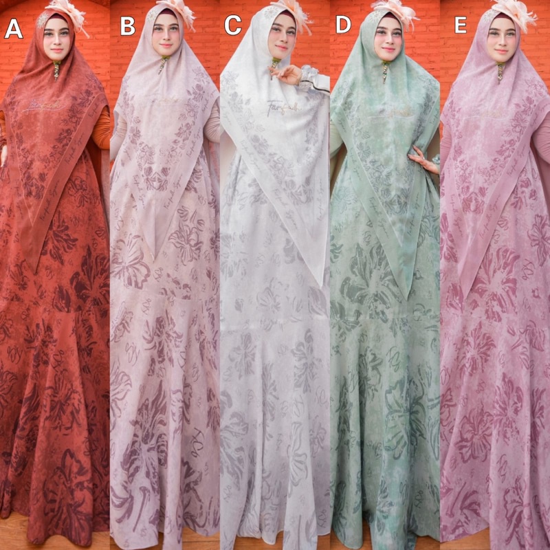 Kayina Series  By Rayhan  Farfadh Syari Branded Ceruty Jersey Printing Premium READY TOK ZAHRA COLLE