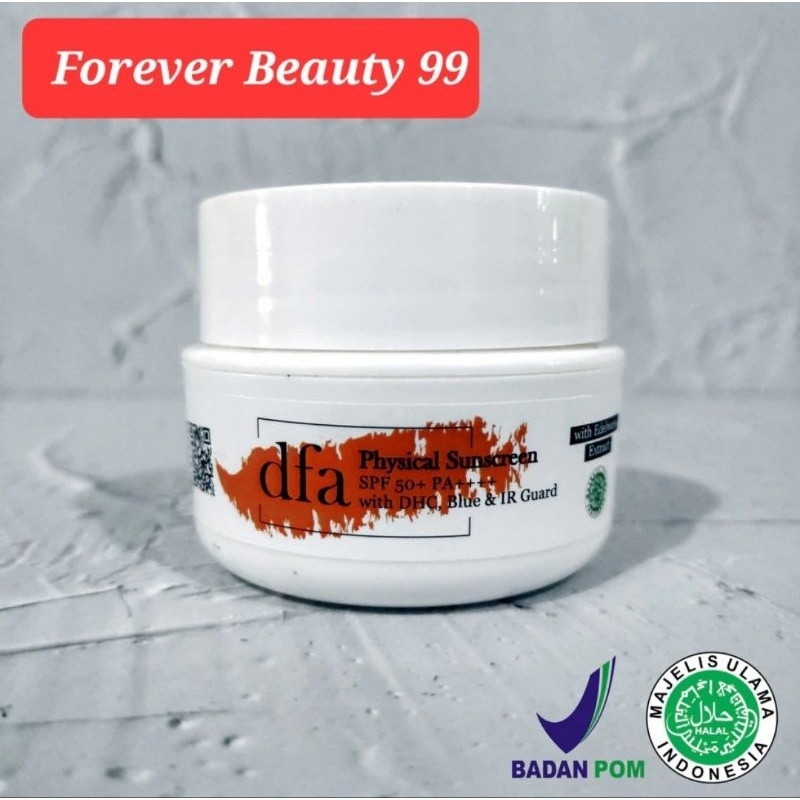 DFA Physical Sunscreen SPF 50 + PA ++++ Sunblock krim - tabir surya - BPOM