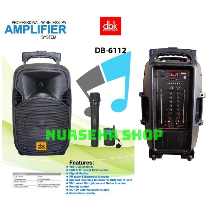 DBK DB 6112 SPEAKER AKTIF 12 INCH PORTABLE