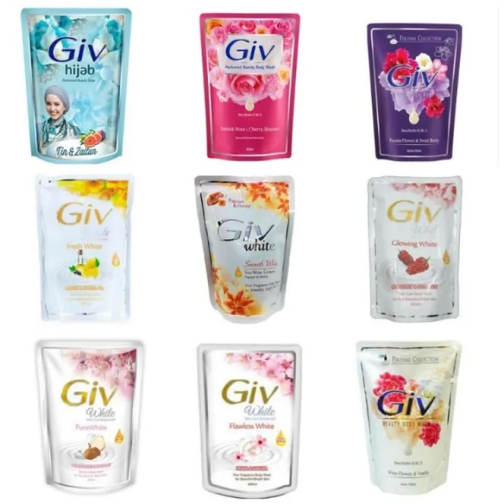 SABUN MANDI GIV CAIR 400ml WHITE SKIN CARE PERAWATAN TUBUH KECANTIKAN BODY WASH GIVE BEAUTY BAR WHIT