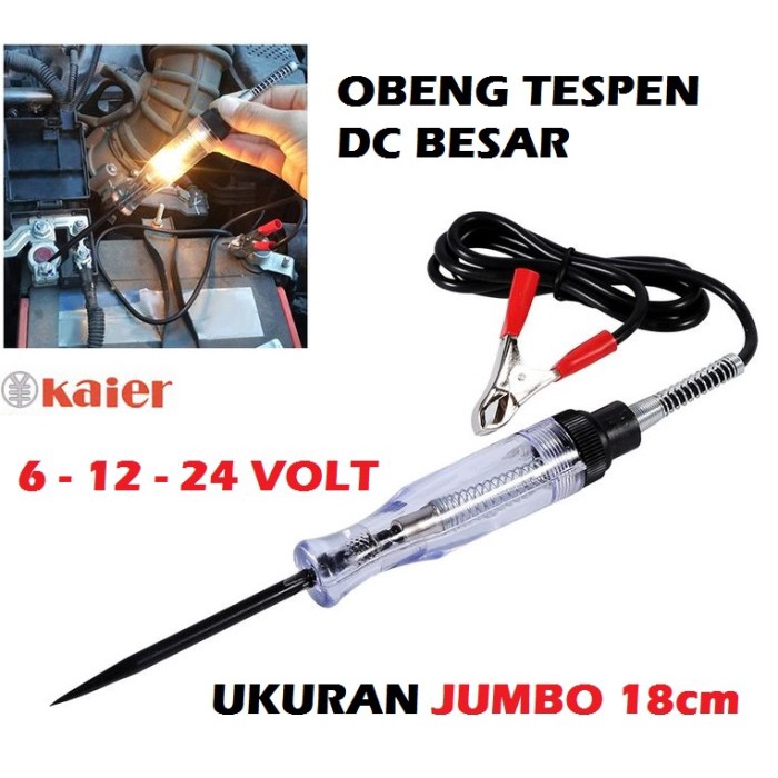 Obeng Tespen DC Digital Tester Mobil Motor Test Pen arus listrik lampu led 12V 24V 12 24 volt