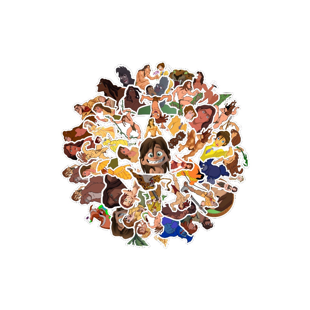 

COD✨ 50 Pcs Stiker Pack Motif Kartun The Legend Of Tarzan Lucu Aesthetic Vynil Waterproof untuk Freebies Sticker Buku Journal Casing HP Laptop