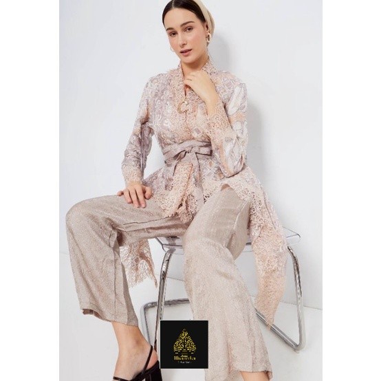 ONE SET BAJU BATIK VISCOSE WANITA ATASAN CELANA BATIK PESTA PREMIUM - L