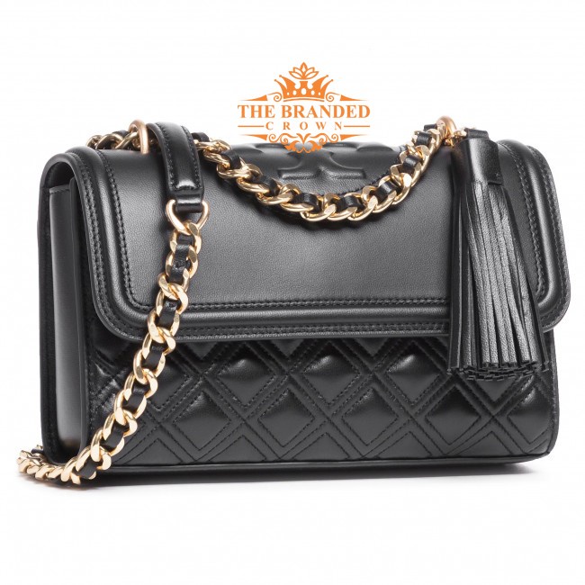 VS Tas Tory 75576 Fleming Small Convertible Shoulder Bag - Hitam Vvs