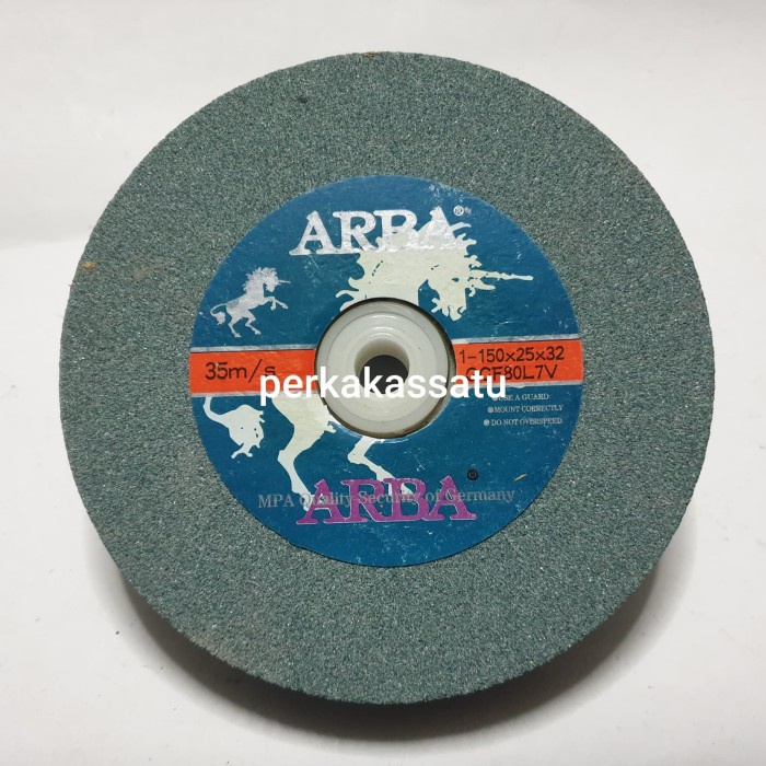 BATU GERINDA DUDUK ARBA HALUS 6" X 1" X 1-1/4" GC80 GC100 GC120 HIJAU