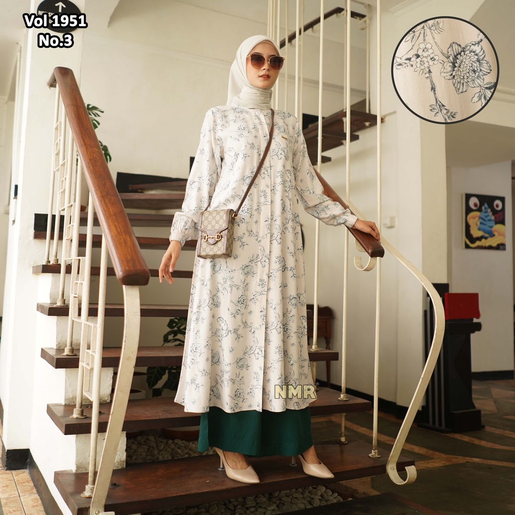 NMR Setelan Celana Tunik Rayon D Vol 1951-3