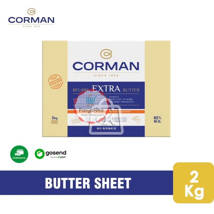 

Corman Extra Butter Sheet 2kg (KHUSUS INSTANT) LABEL BIRU - FasyAnita Mart Denpasar