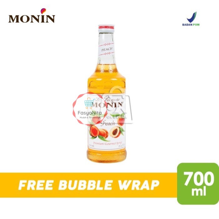 

Peach Syrup Monin / Sirup Monin [Botol 700 ml] - FasyAnita Mart Denpasar