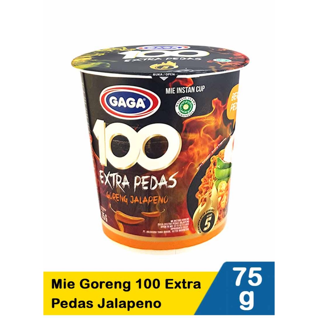 

Gaga Mie Goreng 100 Extra Pedas Jalapeno kemasan Cup 75gram