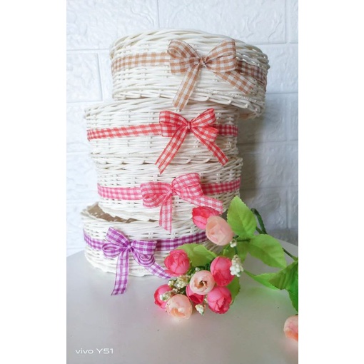 

COD ! kotak pita/keranjang rotan/kado valentine/keranjang serbaguna Best Seller