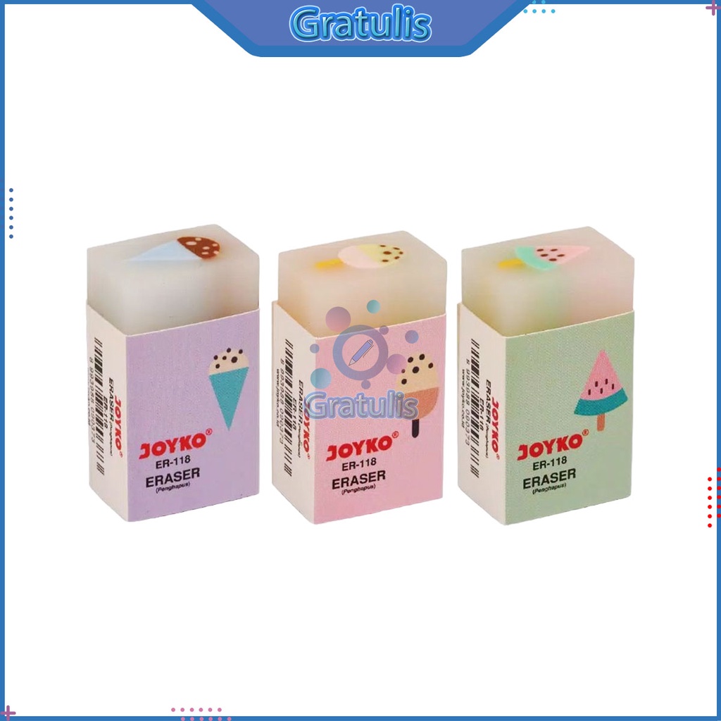 

PENGHAPUS PENSIL JOYKO ER-118 [1 PCS/BESAR] / PENGHAPUS PINSIL JOYKO ERASER PENCIL JUMBO / STIP 2B PINGSIL JOYKO / ALAT TULIS SEKOLAH