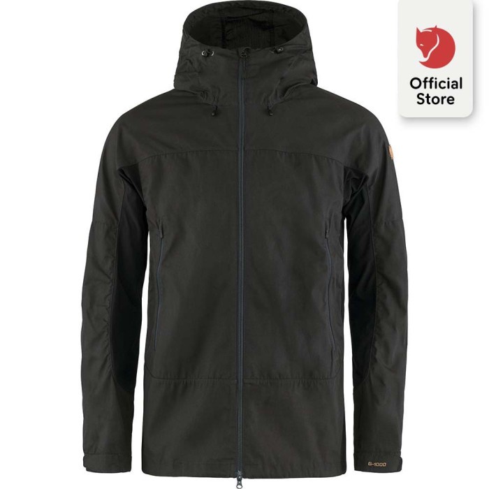 [Best Seller] Jaket Gunung Pria Fjallraven Abisko Lite Trekking Jacket M - Dark Grey/black, XXL