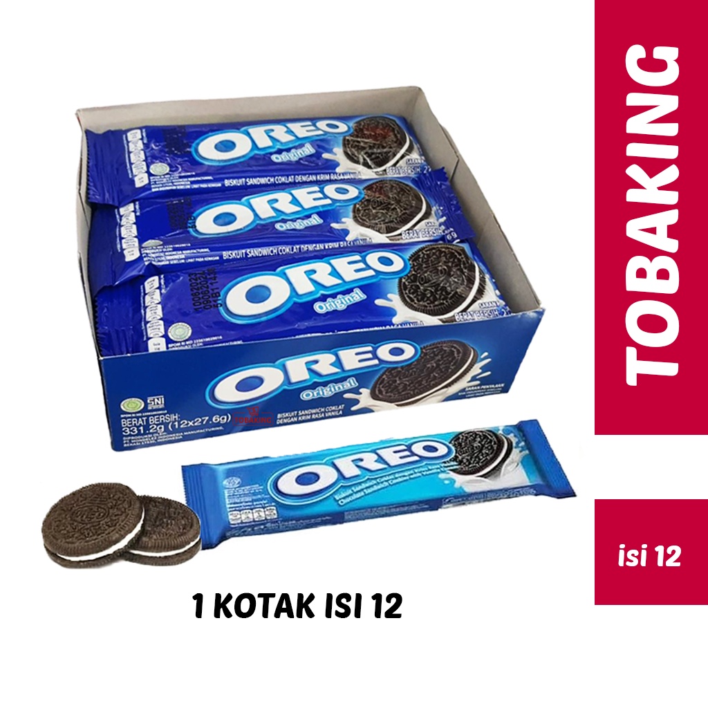 

Oreo Kotak isi 12 sachet Original Strawberry Cokelat Ice Cream