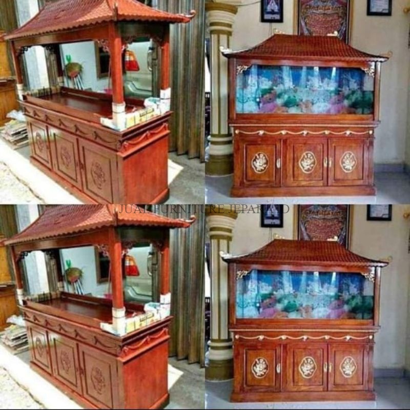 BUFET AQUARIUM JATI TUA | BUFET AQUARIUM | AQUARIUM FURNITURE JEPARA