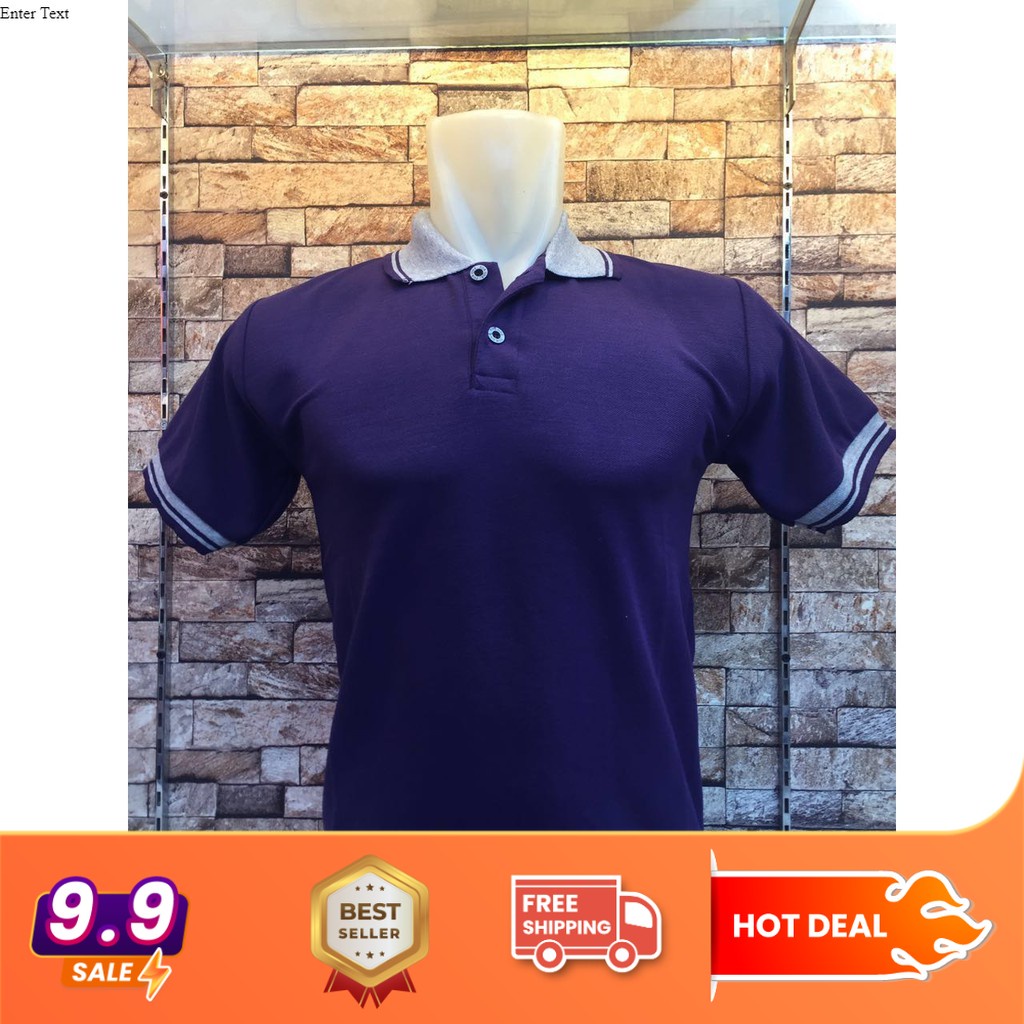 Kaos Kerah Kombinasi UNGU- Polo Kerah Kombinasi ungu - Polo Shirt - Shirt Pria - Polo Kerah - Warna