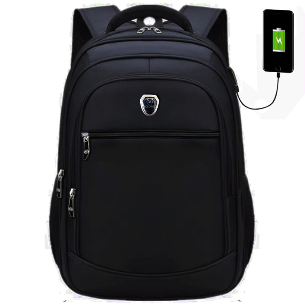 [BISA COD] POLO FOX ORI Tas Import P1770 Tas Ransel Pria USB Charger Backpack POLO Import