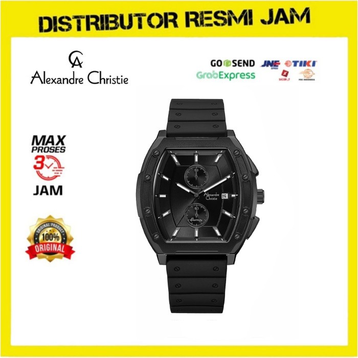 Jam Tangan Pria Alexandre Christie AC6628MCR AC 6628 MCR Full Black